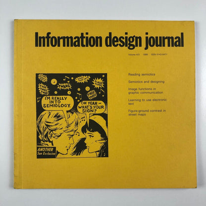 Information Design Journal | Volume 3/4, 1986 edited by Robert Waller | semiotics