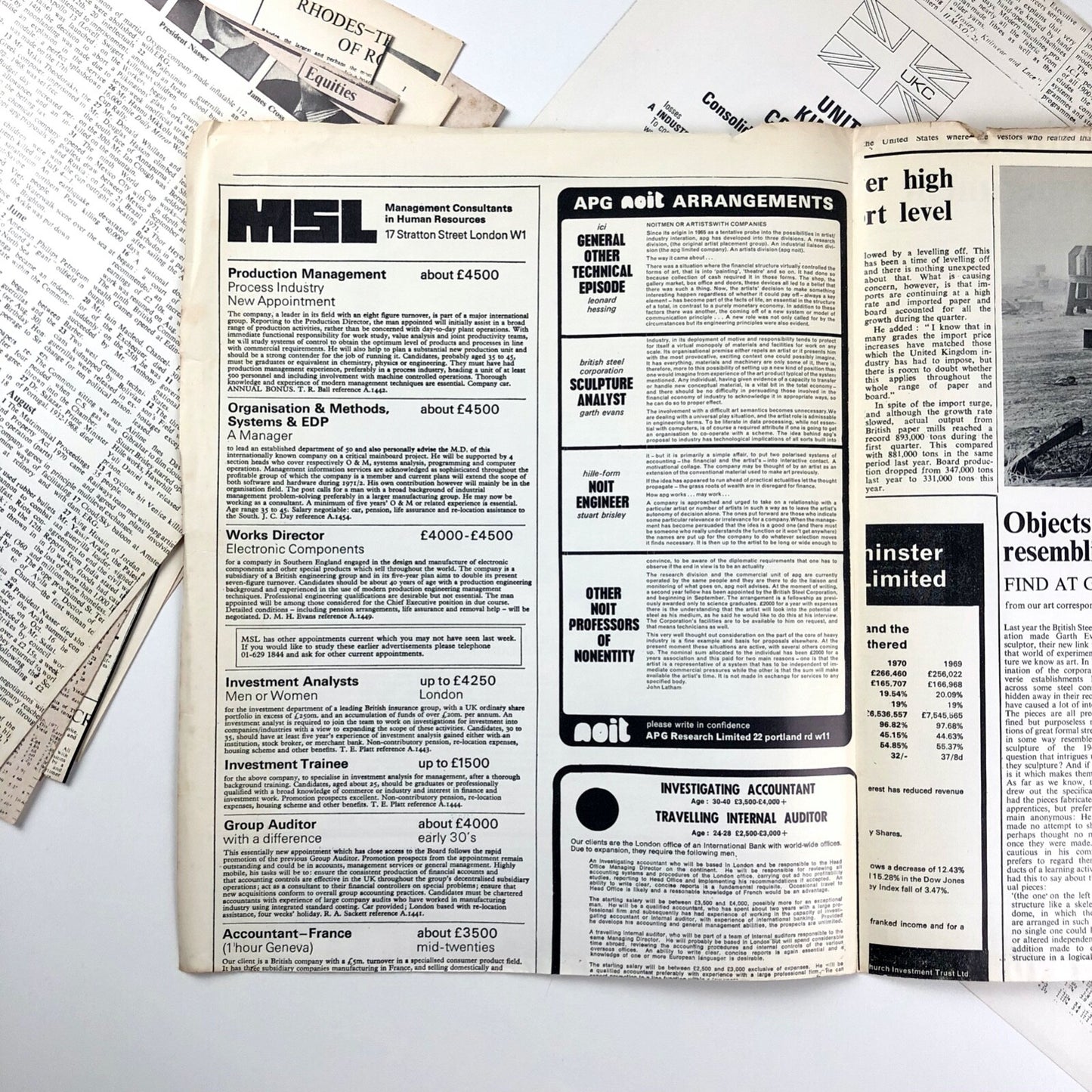 Artist Placement Group inn70 Hayward Gallery catalogue – December, 1971