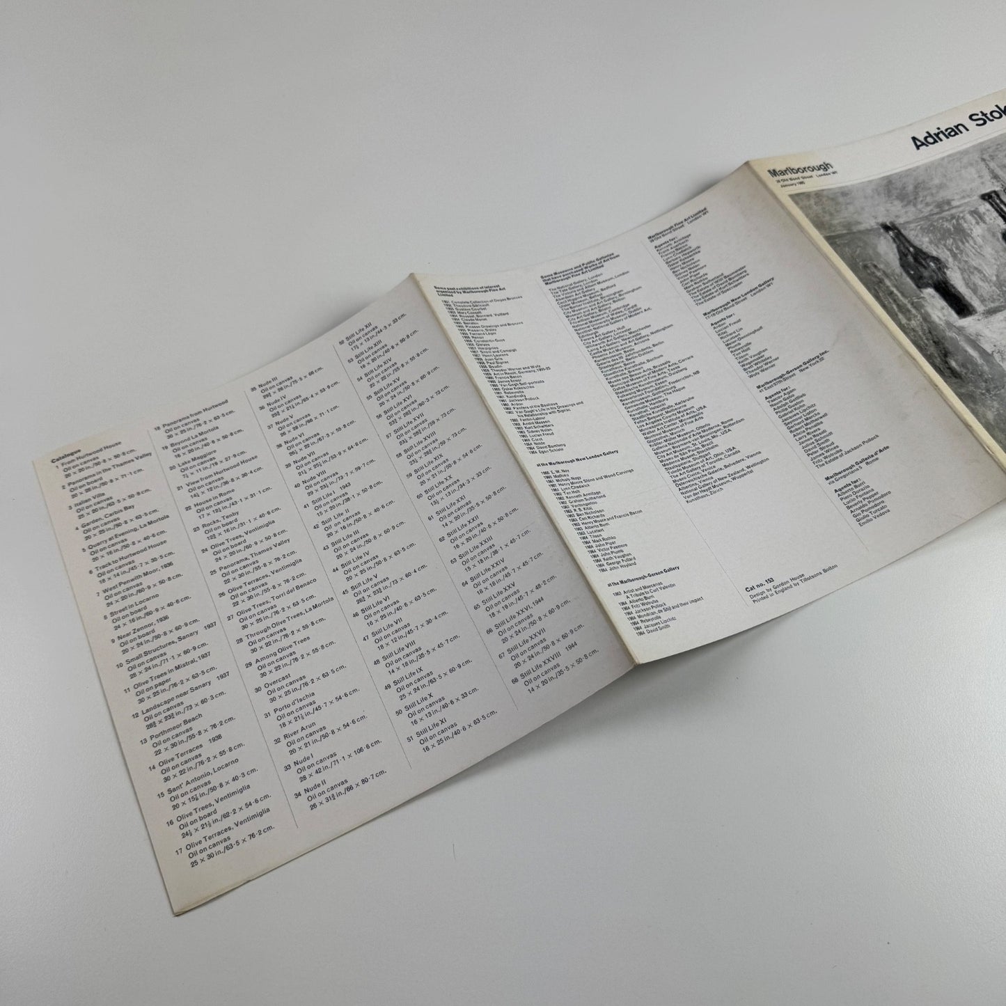 Adrian Stokes | Marlborough Fine Art Jan 1965 cat.no. 153 design Gordon House