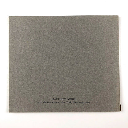 Artists' Sketchbooks. Matthew Marks, New York. With essay by Guy Davenport | Printed by The Grenfell Press, 1991