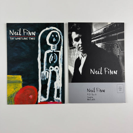 Two promotional cards for musician Neil Finn, undated