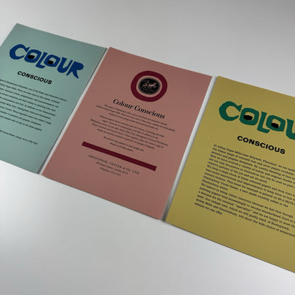 3 x paper samples | Colour Conscious – Grosvenor, Chater & Co Glastonbury 1960s