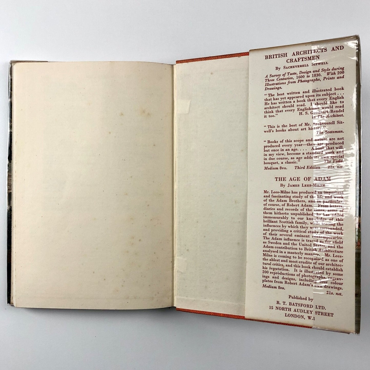 The Regency Style 1800 to 1830 by Donald Pilcher | B.T. Batsford, 1947