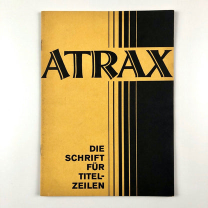 Atrax | Die Schrift für Titelzeilen | Type specimen | Bauer | Heinrich Jost 1926