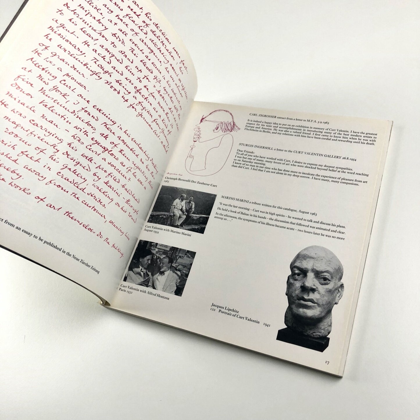 Artist and Maecenas – A Tribute to Curt Valentin | Marlborough-Gerson gallery catalogue, 1963