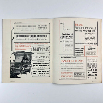 The New Model F Intertype Mixer | Trade booklet, Intertype Limited, 1934