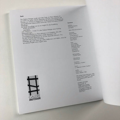 Klaus Lehmann: serendipity | Galerie Metzger, 2017