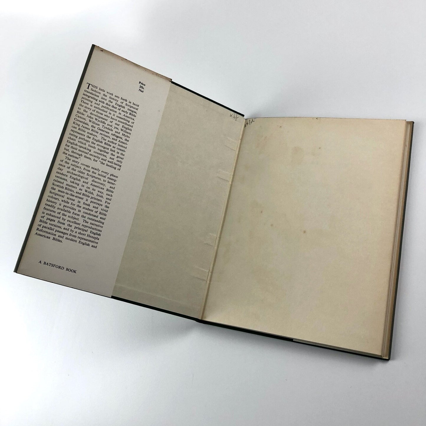 An Outline of Anglo American Bible History by Edgar Newgass | B T Batsford, 1958