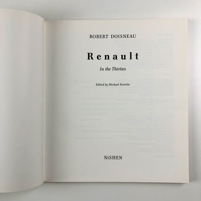 Renault In the Thirties by Robert Doisneau | Nishen 1990 | English edition
