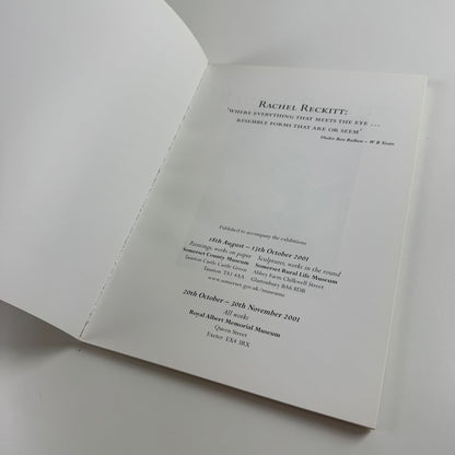 Rachel Reckitt a retrospective by Hall Bishop | Somerset County Museums, 2001
