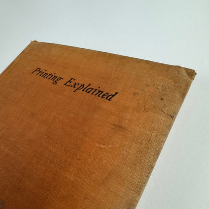 Printing Explained by Herbert Simon Harry Carter, Dryad Press, 1945 2nd impression
