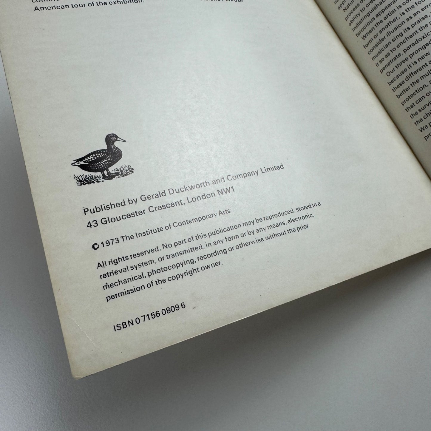Illusion in Nature and Art | ICA catalogue, October 1973