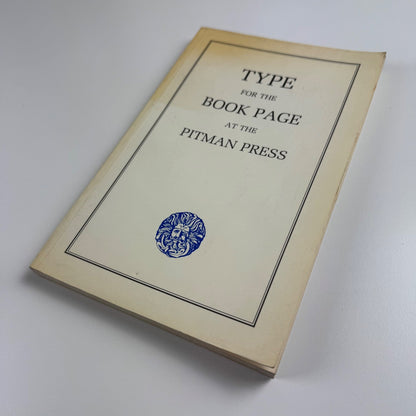 Type for the book page at the Pitman Press ed Leonard Chave Hamish Hamilton 1984