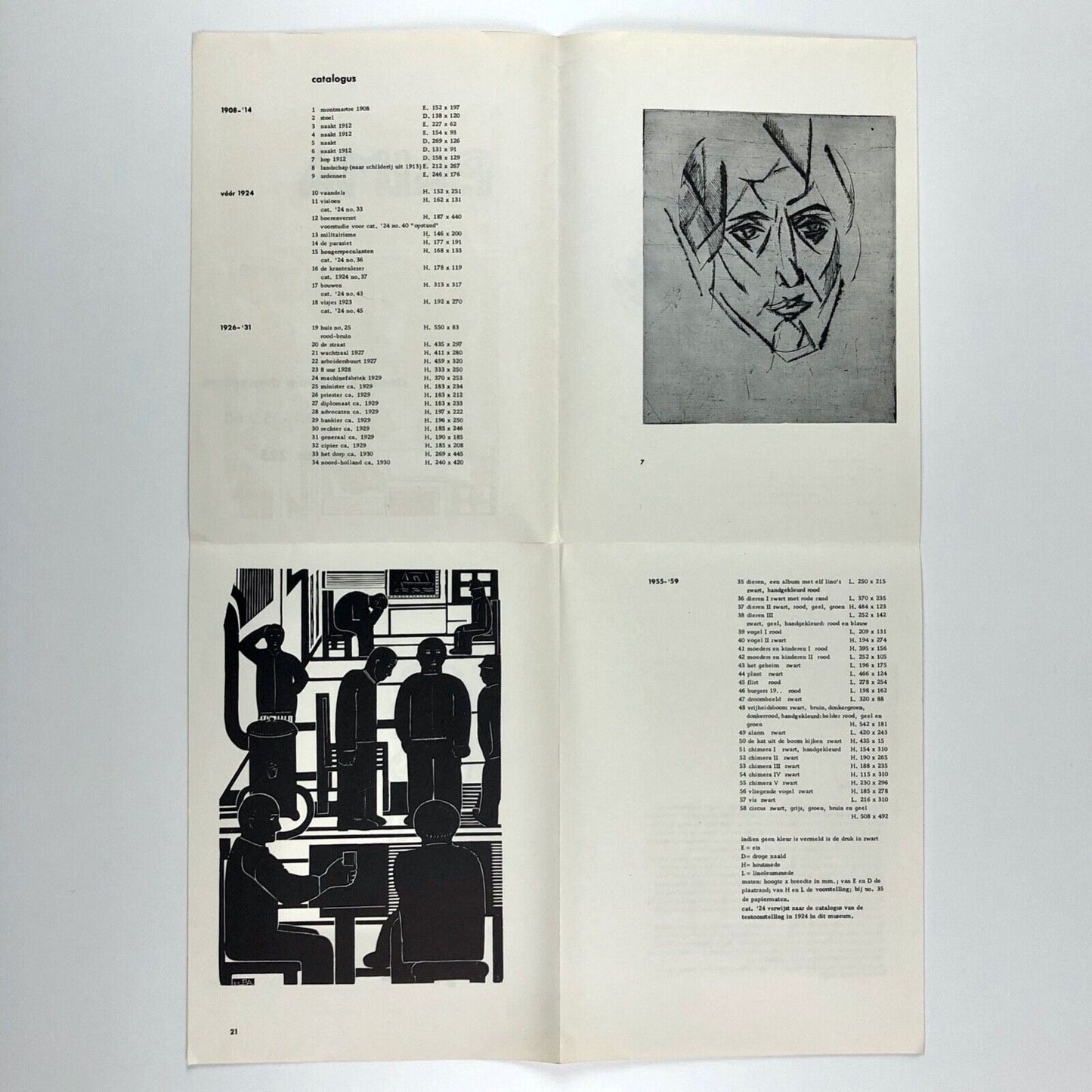 [Peter] P. Alma | Stedelijk Museum fold out guide | Design by Willem Sandberg, 1960