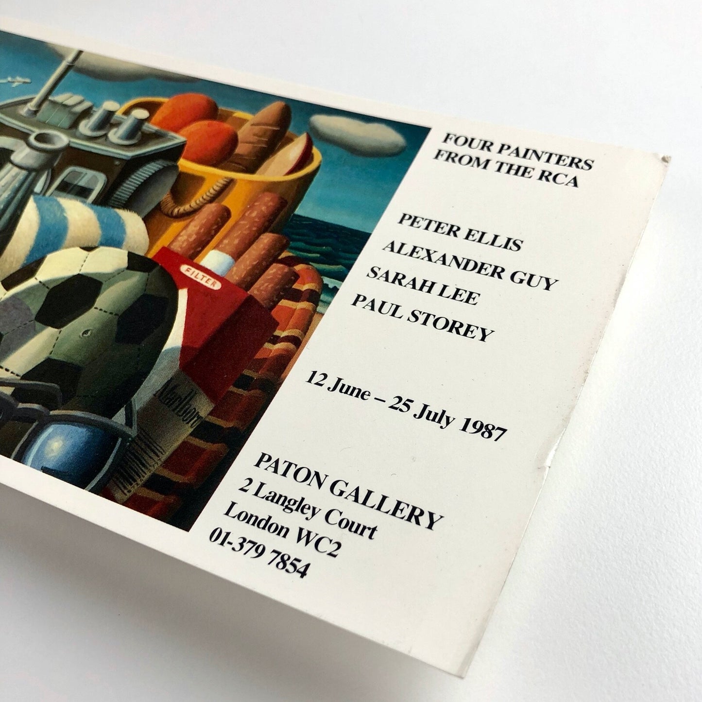 Four Painters from the RCA, promotional card | Ellis Alexander Guy Lee Storey | Paton Gallery 1987