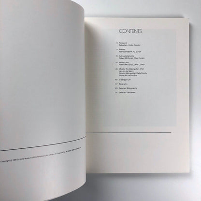Christo. The Rothschild Bank – La Jolla Museum of Contemporary Art catalogue, 1982