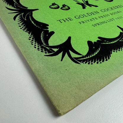 Folder The Golden Cockerel Press private press books spring list 1937 includes John Milton Paradise Lost