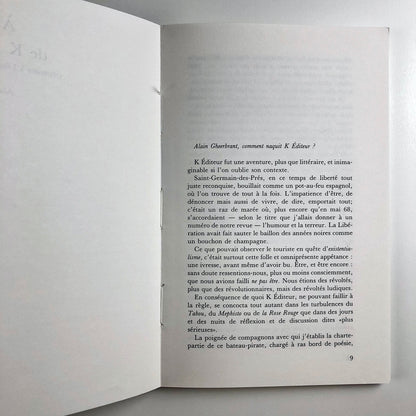 K éditeur par Alain Gheerbrant & Léon Aichelbaum | Le temps qu'il fait, 1991