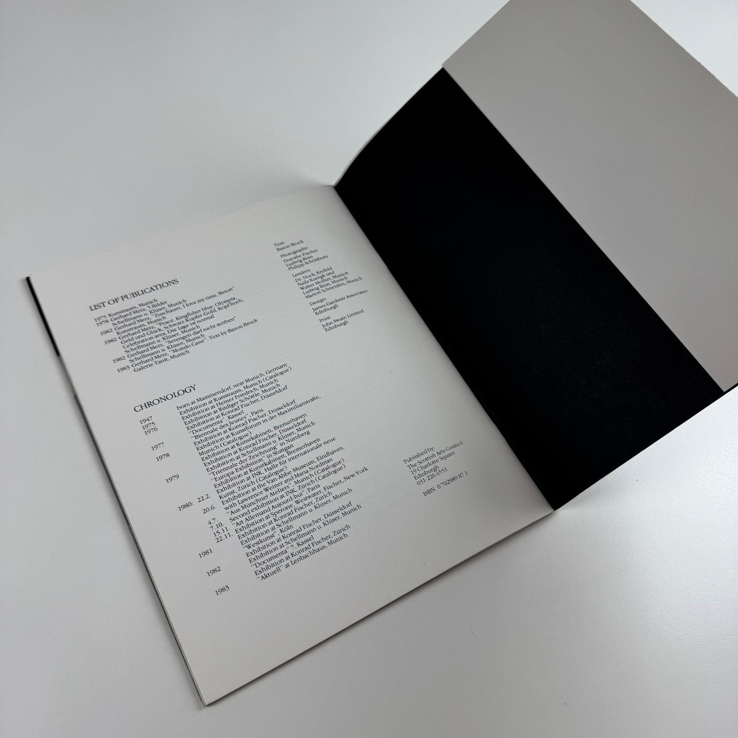 Gerhard Merz | The Scottish Arts Council, 1983