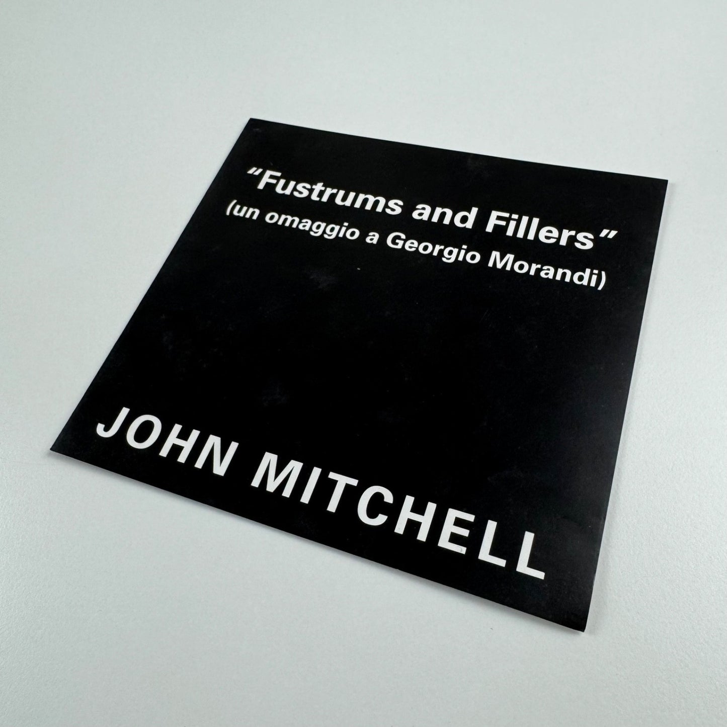 Private view invite “Fustrums and Fillers" Georgio Morandi John Mitchell 1994 signed