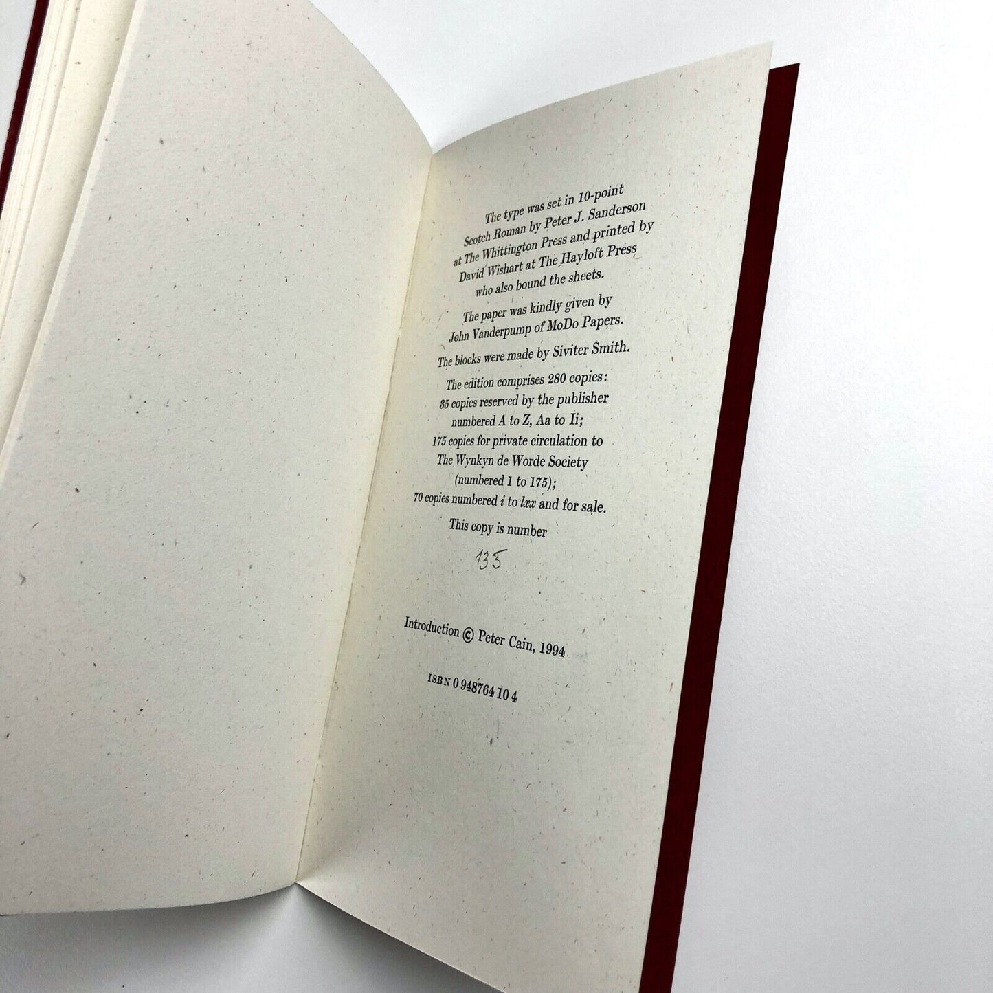 The Printing Trade. Reprinted from Artificiana | Peter Cain | The Hayloft Press, 1994 | Numbered, limited edition