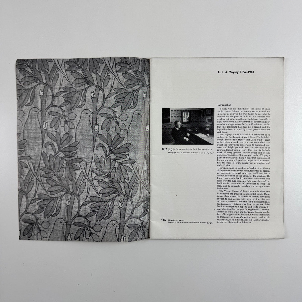 C.F.A. Voysey A Memoir by John Brandon Jones | The Architectural Association, date not given, presumed c. 1957