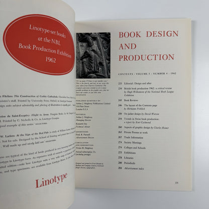 Book Design and Production Vol 5 No 4 1962 | Edited by Arthur J. Heighway