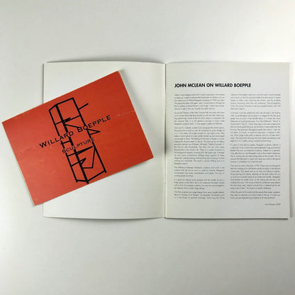 Willard Boepple: The Sense of Things | Broadbent Gallery / Maddox Arts | Catalogue, with private view card