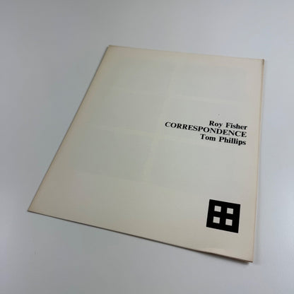 Roy Fisher. Correspondence. Tom Phillips. Tetrad Press, 1970 limited edition signed