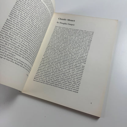 Claude Monet | Arts Council with Edinburgh Festival | Tate Gallery 1957 + press release sheet
