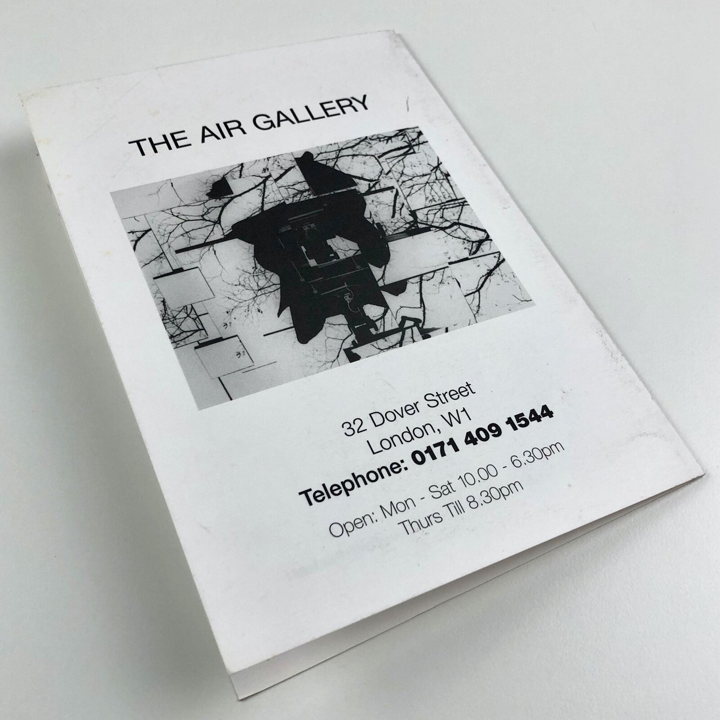 John Pasmore – Object & Observer, Paintings & Sculpture | The Air Gallery folded card, 1997