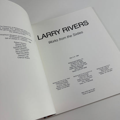 Larry Rivers. Works from the Sixties | Marlborough Fine Art, New York, May 1990