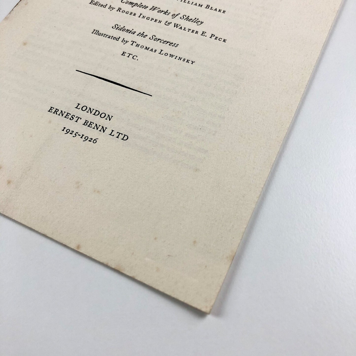 Prospectus of the Julian Editions. Ernest Benn Ltd, London 1925-1926