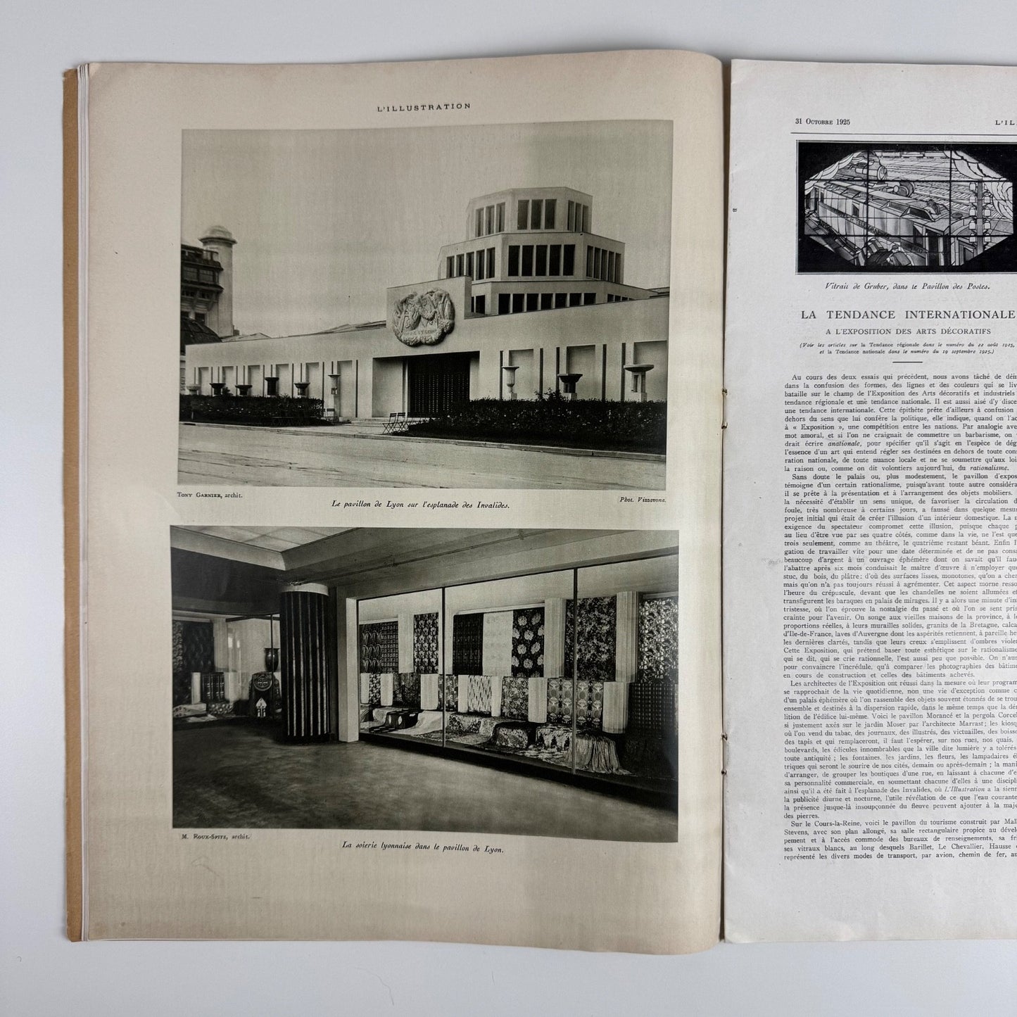 L’Illustration 31 October 1925. No 4313 Arts Decoratifs Moderne