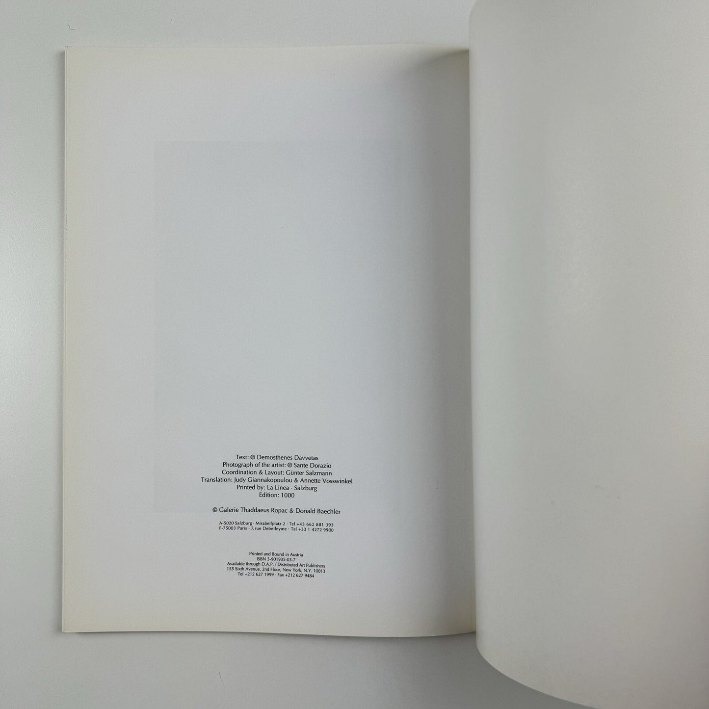 Donald Baechler | Galerie Thaddaeus Ropac exhibition catalogue, 1998