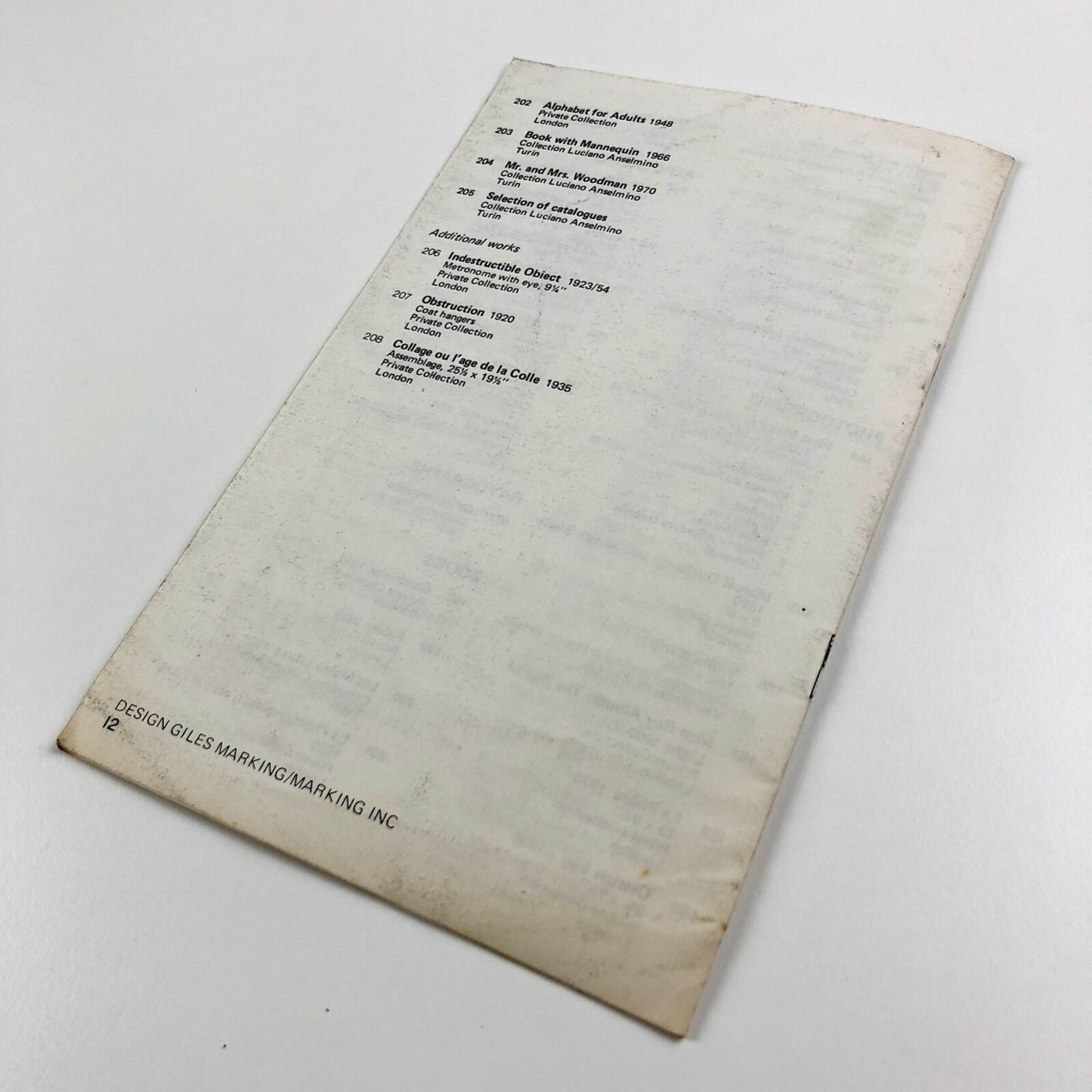 Man Ray Inventor/Painter/Poet | Institute of Contemporary Arts catalogue booklet, 1975