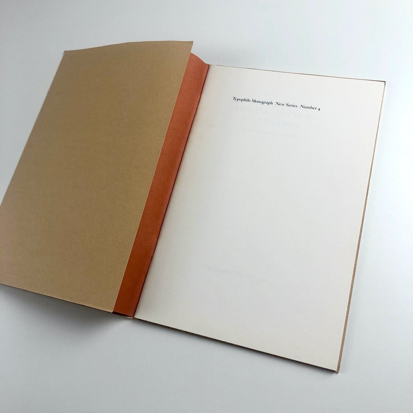 Typophile Monograph No 4 | Wolfgang Tiessen: Serving author and reader, 1987