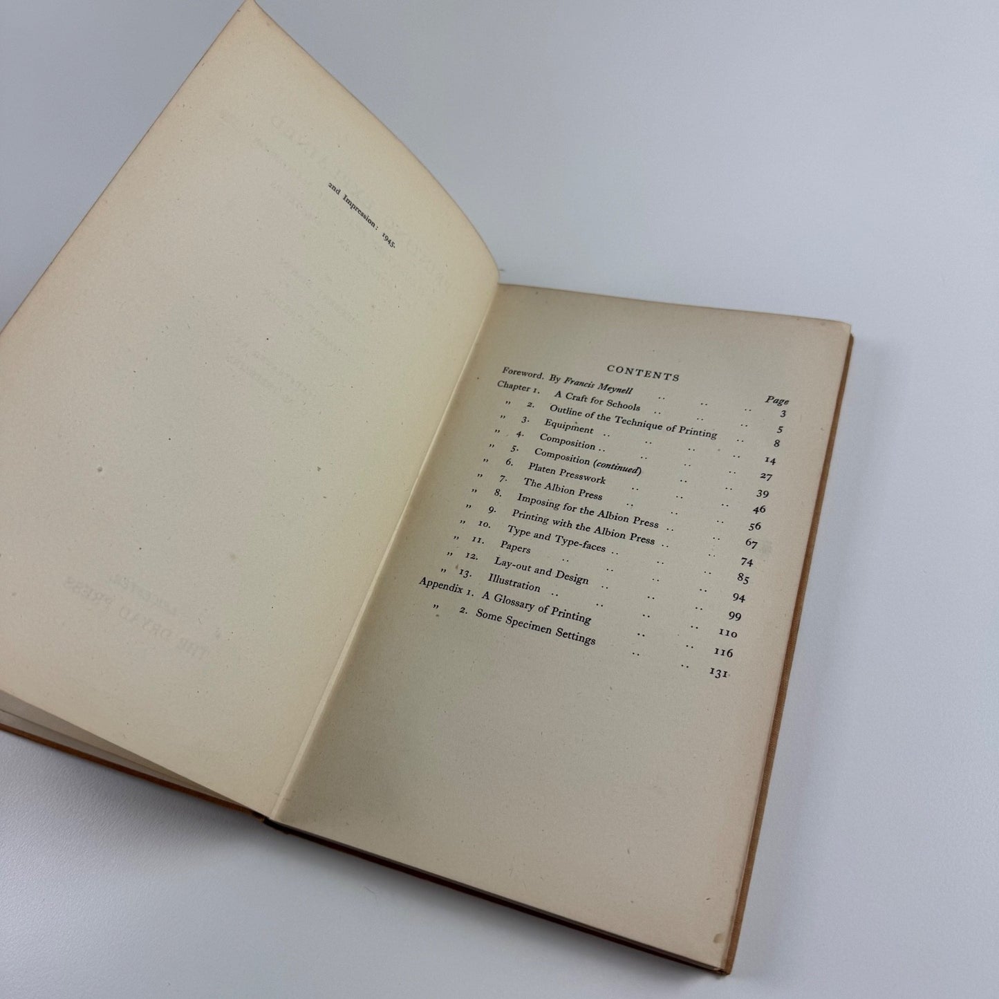 Printing Explained by Herbert Simon Harry Carter, Dryad Press, 1945 2nd impression