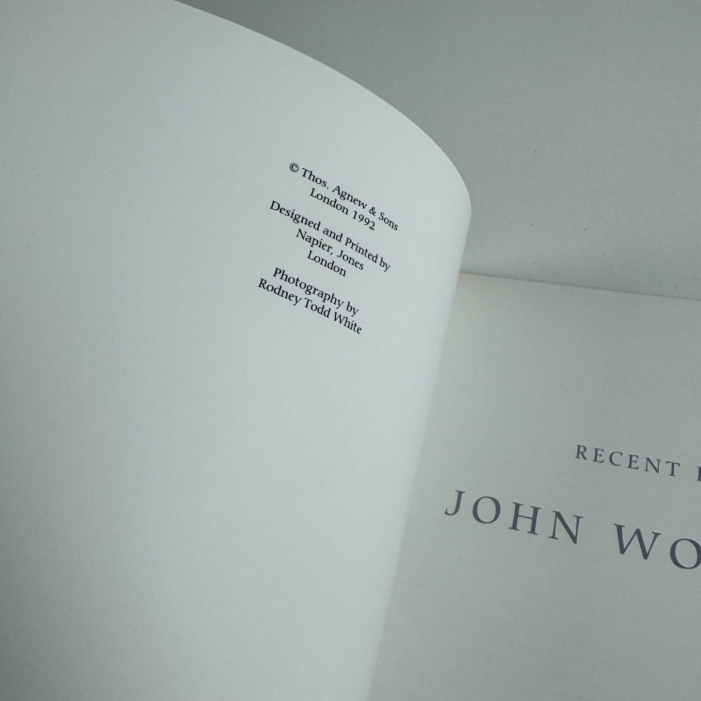 John Wonnacott. Recent Paintings | Agnew's 1992
