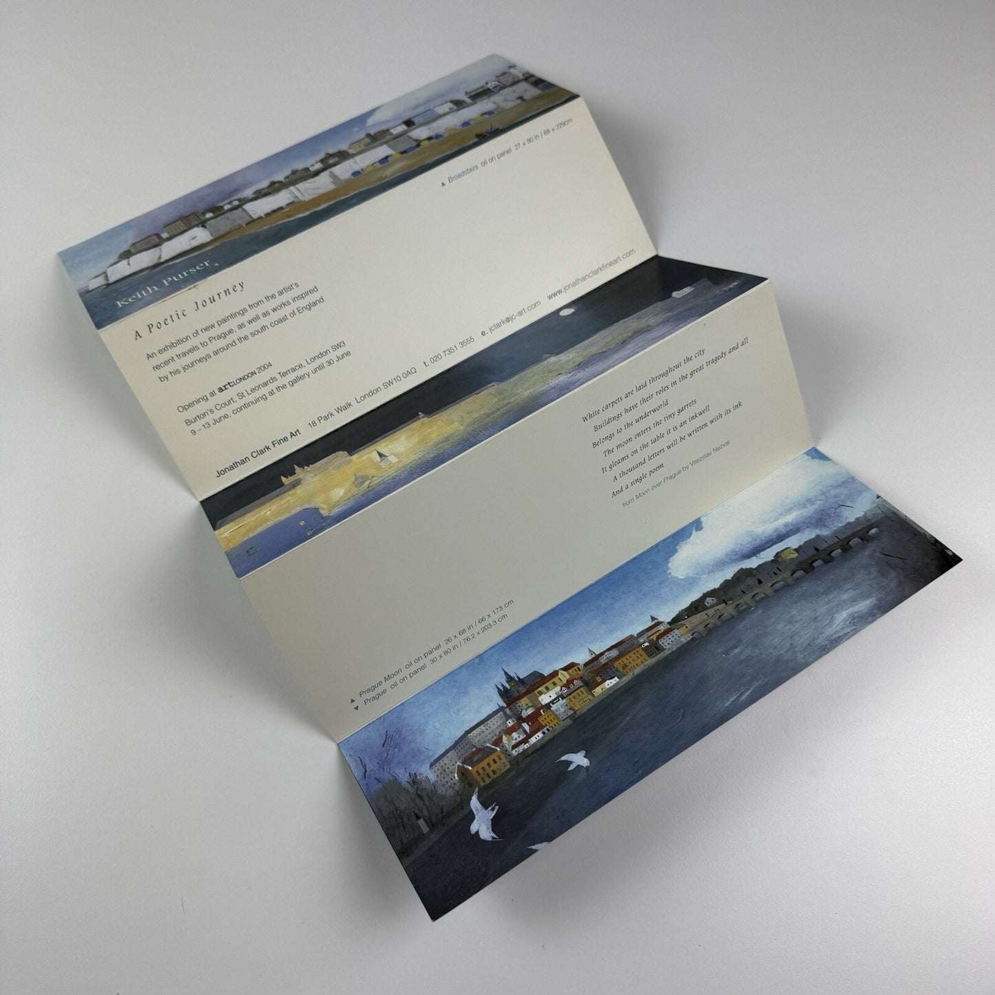 Folded card: Keith Purser – A poetic journey | Jonathan Clark Fine Art, 2004