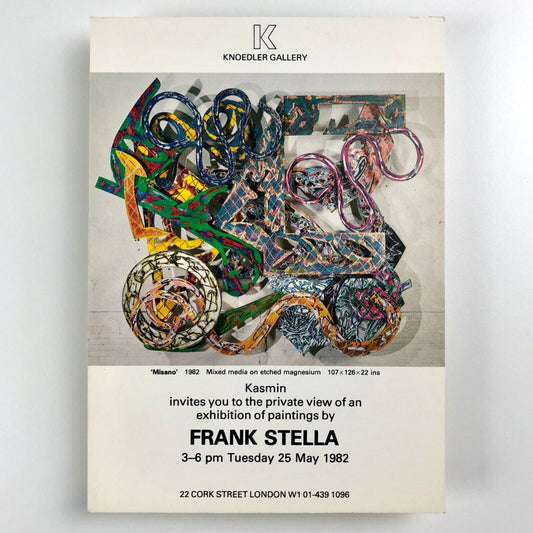Private view invitation Frank Stella. Paintings. Kasmin | Knoedler Gallery, 1982