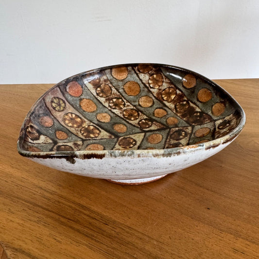 Jean-Claude Malarmey for Vallauris | Small dish | French c.1950s, inscribed signature