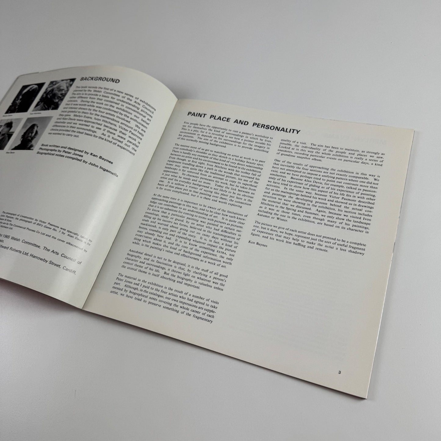 Background | The artist and his environment -  Alan Davie, Merlyn Evans, Ivon Hitchens and Victor Pasmore | Welsh Arts Council, 1965
