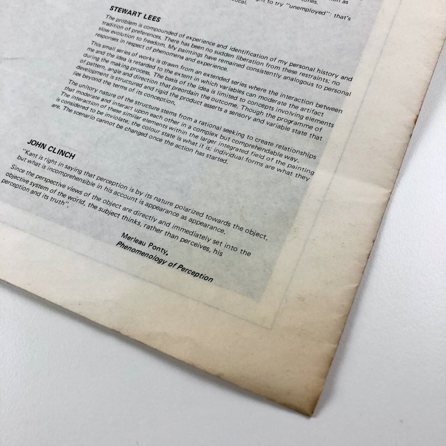 An Exhibition of Work by Artists... | Department of Fine Art, Trent Polytechnic exhibition leaflet, 1975