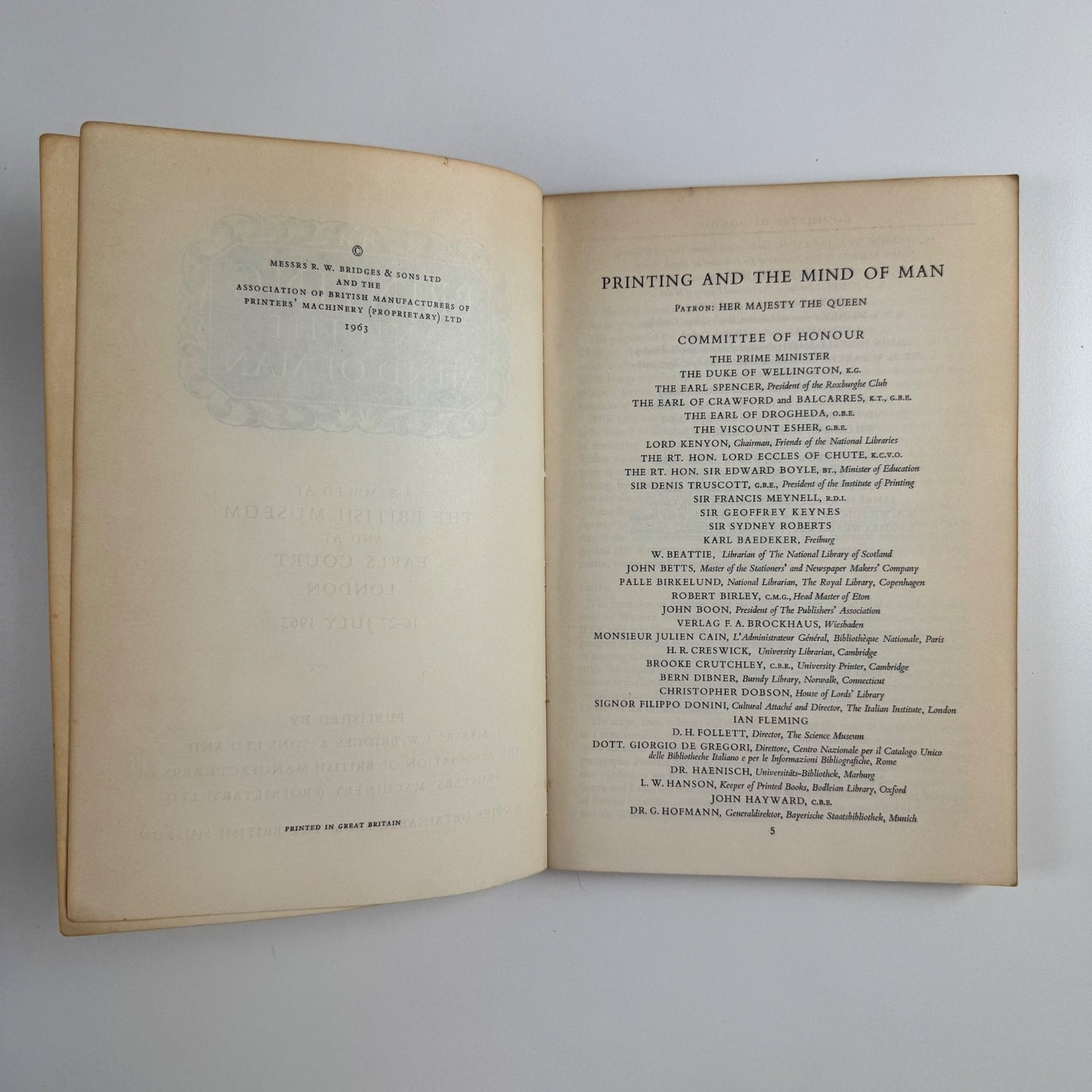 Printing and the Mind of Man | Catalogue of the exhibitions at The British Museum and Earls Court, London 16-27 July 1963