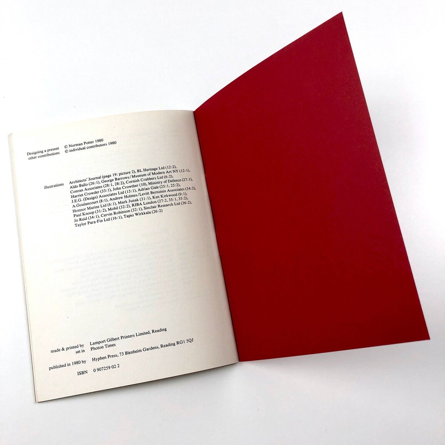 Designing a Present: a pamphlet by Norman Potter to accompany the book What is a designer | Hyphen Press, 1980