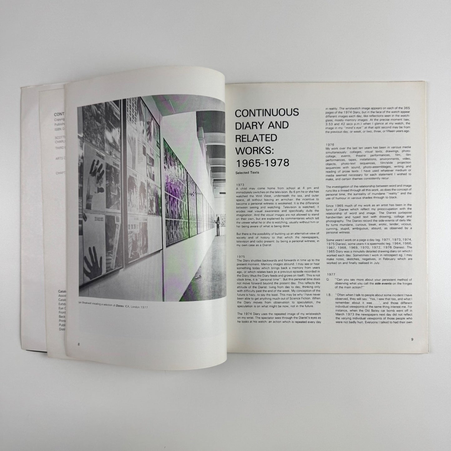 Ian Breakwell. Continuous Diary and related works: Circus | Arts Council, 1978/9