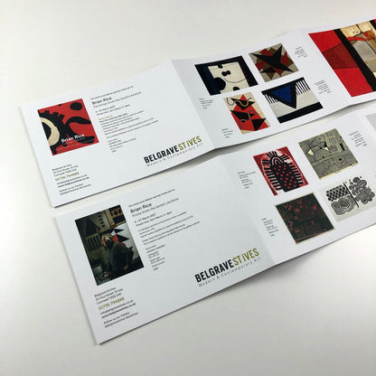 Brian Rice – 2017 Prints / Paintings from the Artist's Archive | Two folded cards with price list, Belgrave Gallery, 2017