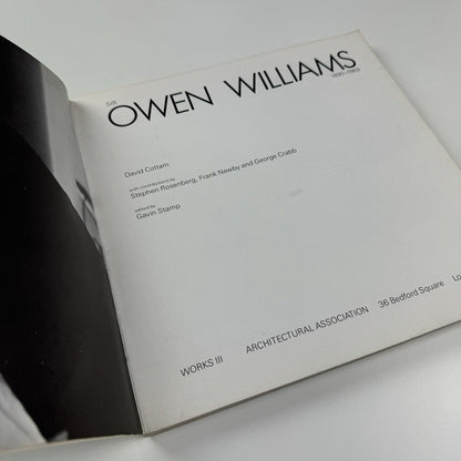 Sir Owen Williams 1890-1969. Works III | by David Cottam | Architectural Association, 1986