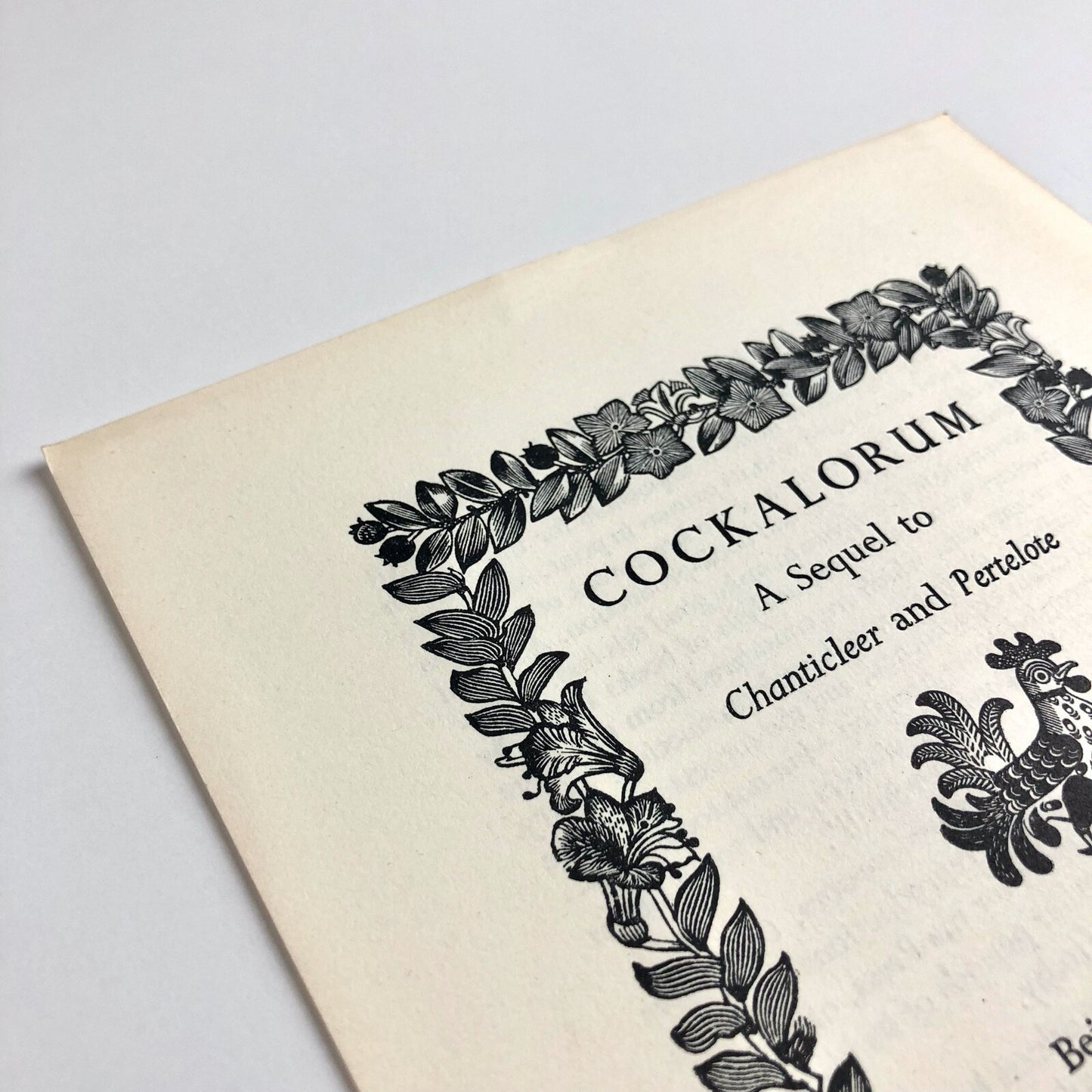Single sheet prospectus for Cockalorum | The Golden Cockerel Press, 1948